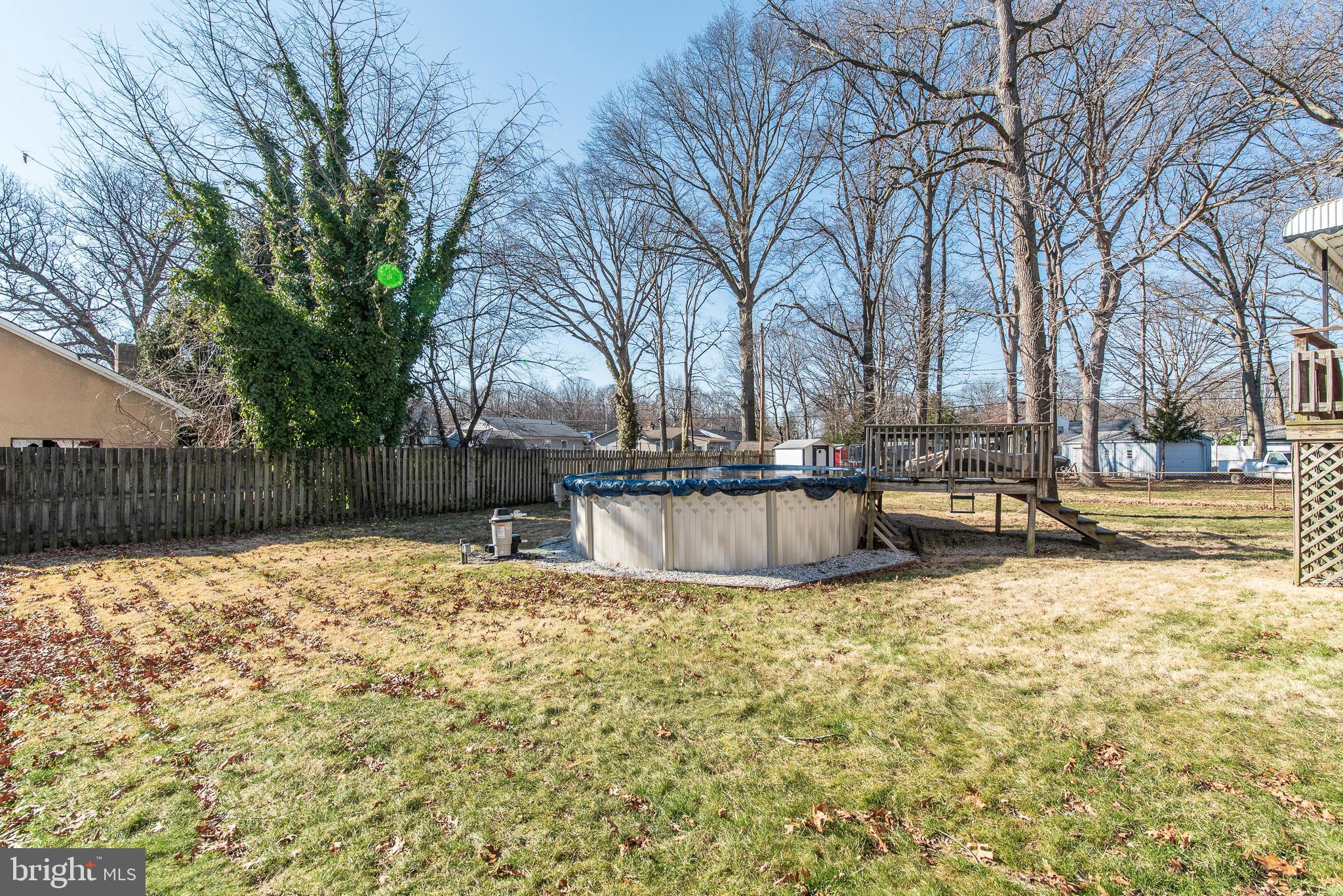 428 Brownell Road Baltimore, MD 21220 - Photo 34 of 37 Fenced Rear Yard and Above Grounnd Pool
