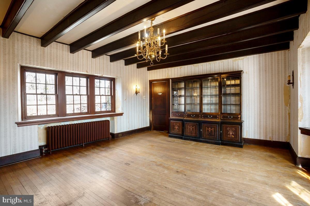 1209 Rydal Road Jenkintown, PA 19046 - Photo 6 of 37 Formal Dining Room with wood beams
