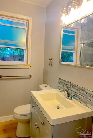 a bathroom with a sink and a toilet
