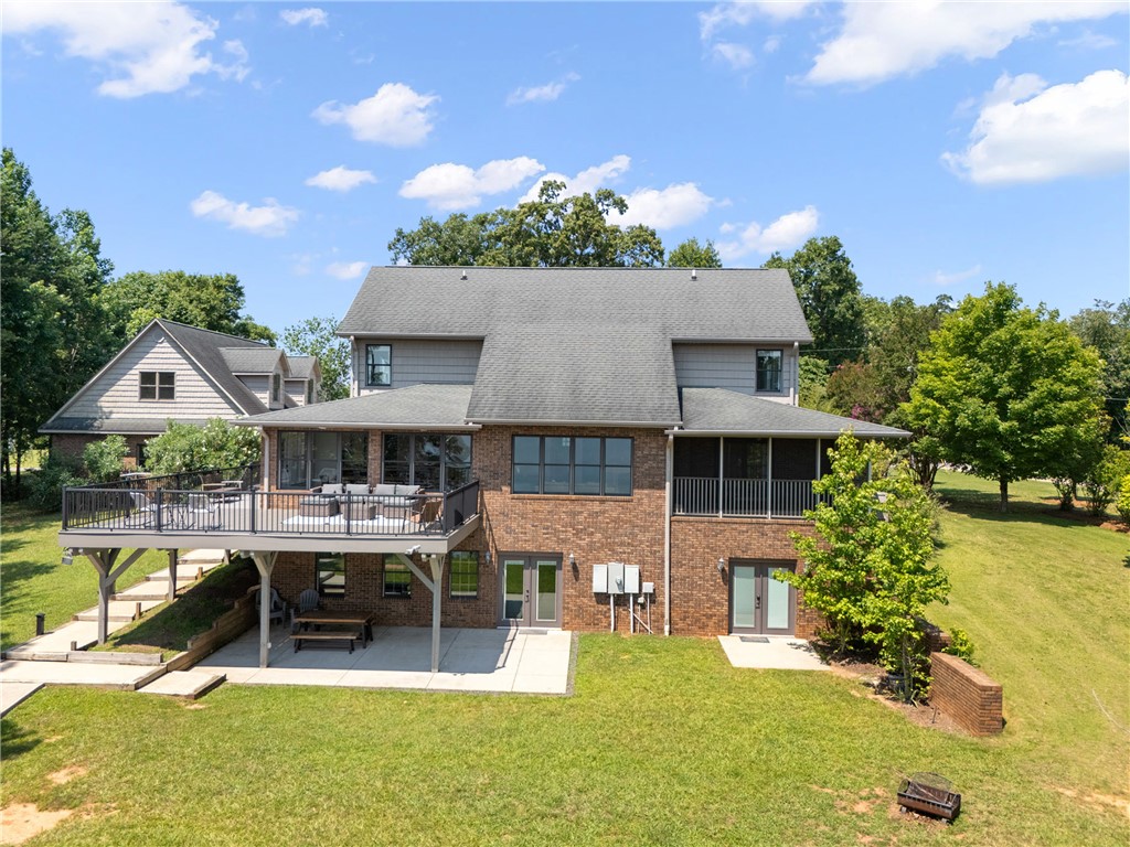 622 Jackson Road Anderson, SC 29626 - Photo 45 of 50 A spacious elevated deck extends from this brick-sided residence, offering ample outdoor entertaining space.