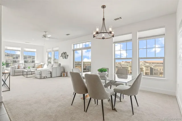 a view of a livingroom and dining room