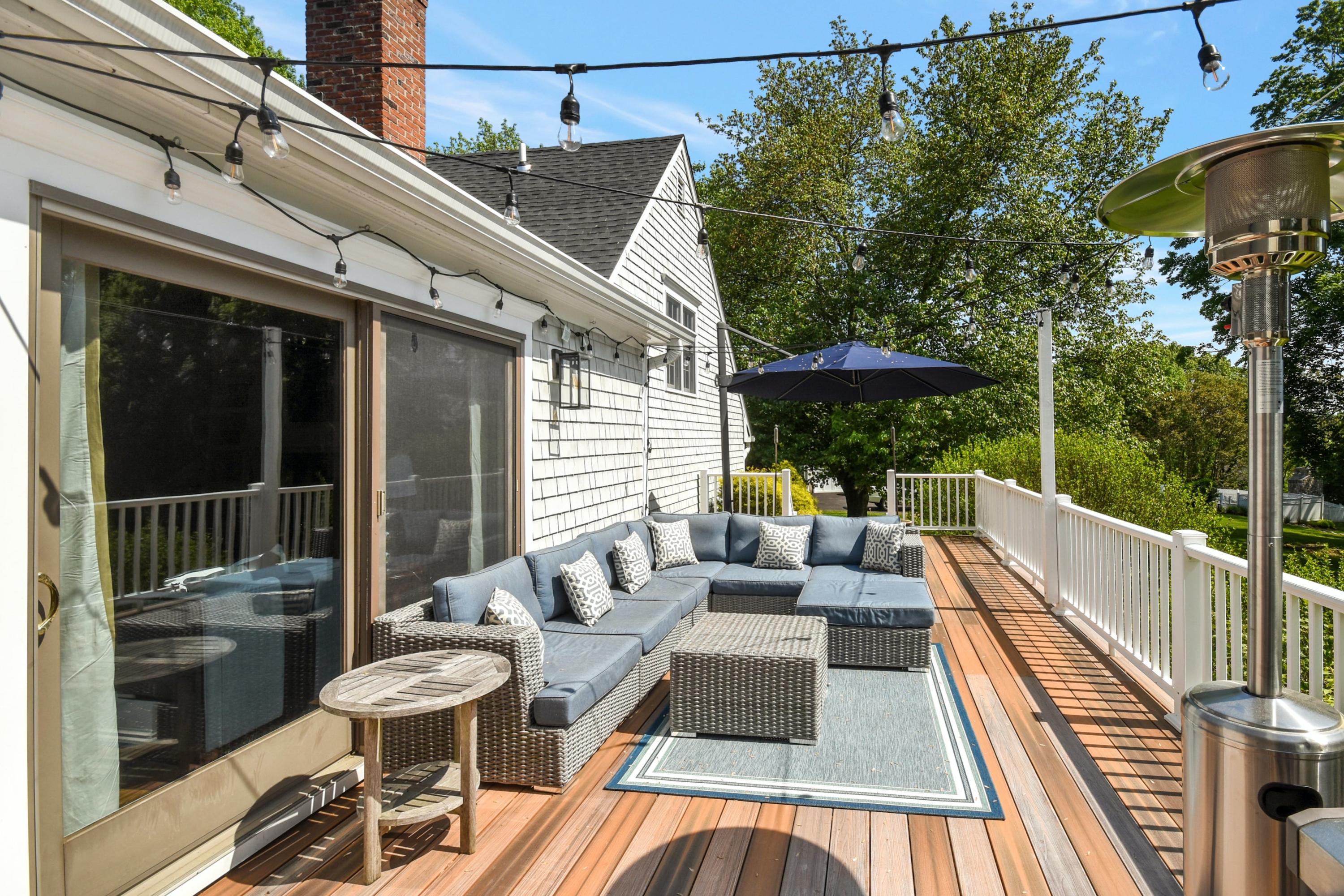 181 Brushy Ridge Road New Canaan, CT 06840 - Photo 28 of 34 a view of balcony with chairs and wooden floor