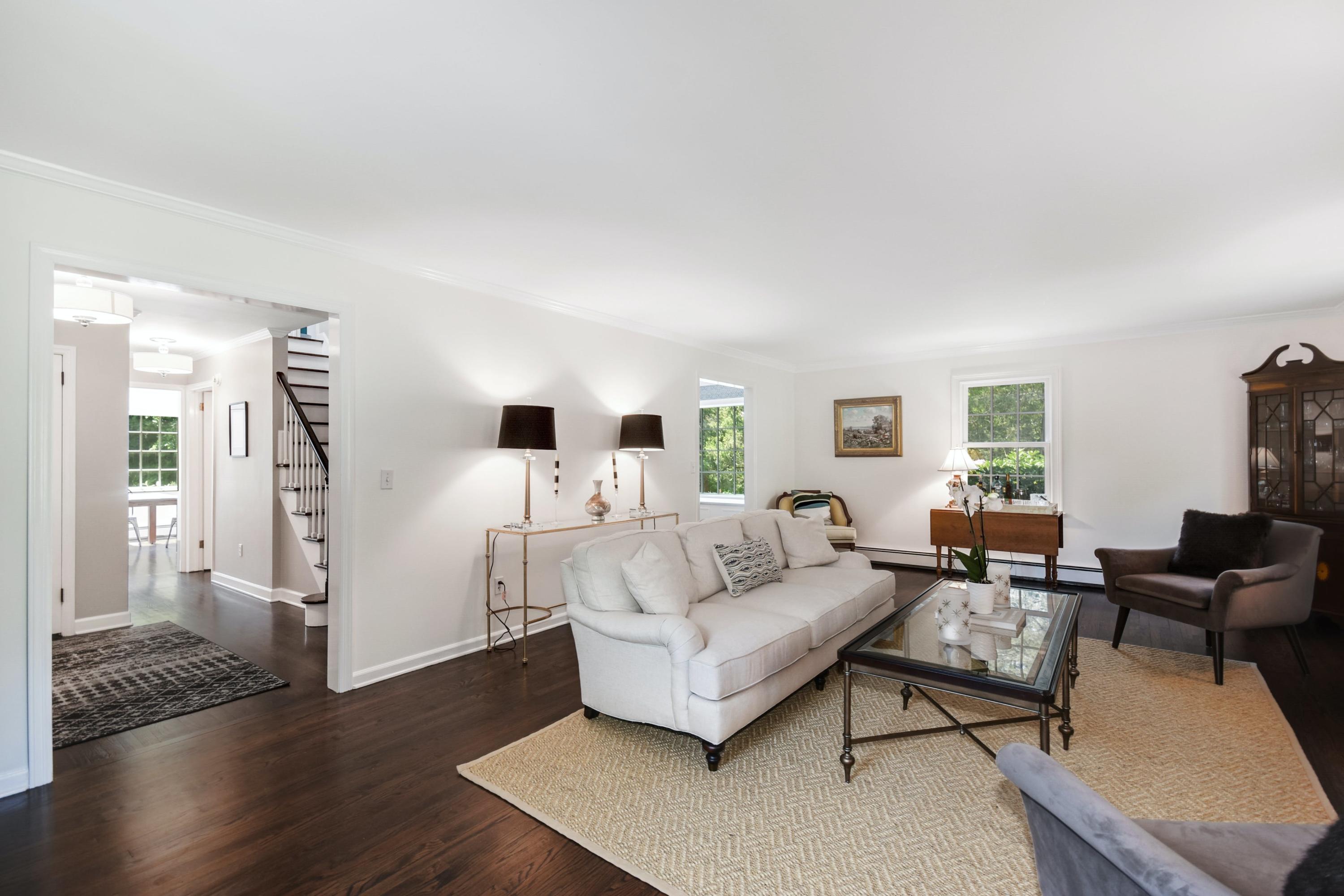 181 Brushy Ridge Road New Canaan, CT 06840 - Photo 4 of 34 a living room with furniture and wooden floor