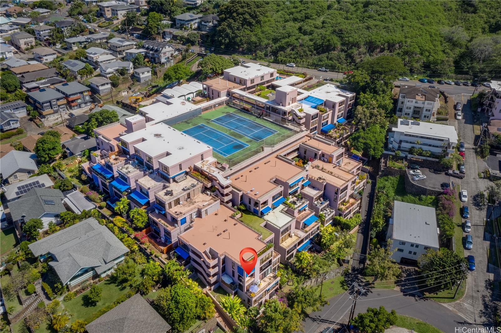 217 Prospect Street, Unit D11 Honolulu, HI 96813 - Photo 1 of 1 an aerial view of a city with lots of residential buildings