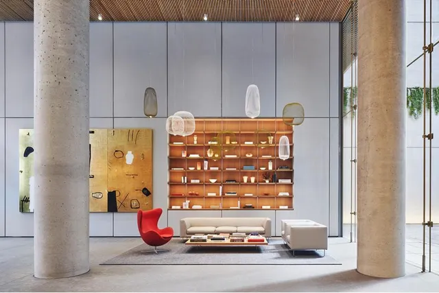 a front view of a building