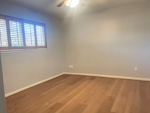 an empty room with a window