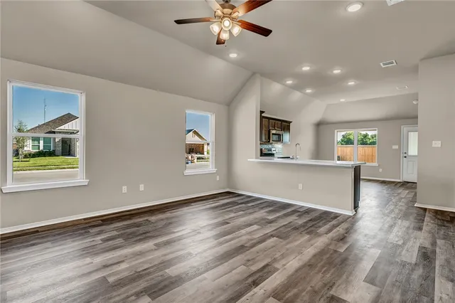 a view of an empty room and window