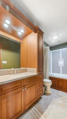 a bathroom with a sink a toilet and a bathtub
