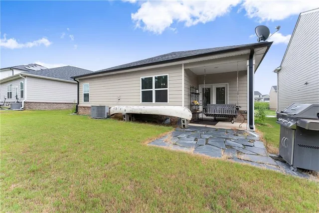 a view of a house with a patio