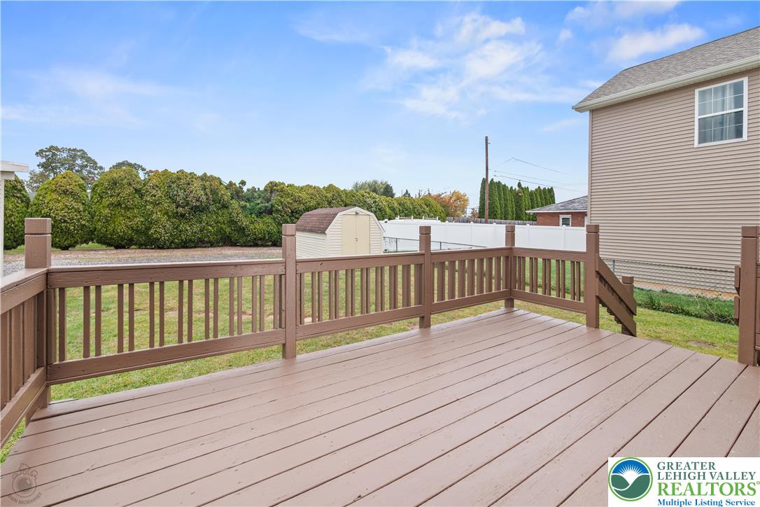 2735 Fairview Street Bethlehem, PA 18020 - Photo 18 of 43 a view of deck with wooden floor and fence with a bench