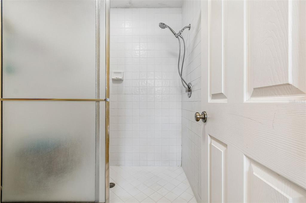119 Burns Road Terra Ceia, FL 34250 - Photo 46 of 100 a bathroom with a glass shower door