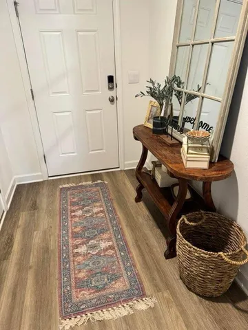 a view of a chairs in a room