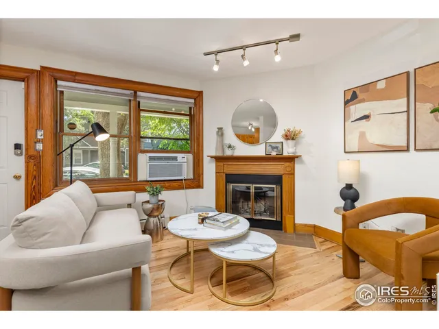 a living room with furniture a window and a fireplace