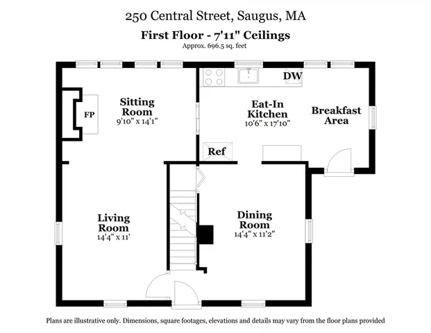 $496,000 | 250 Central Street, Saugus, MA 01906