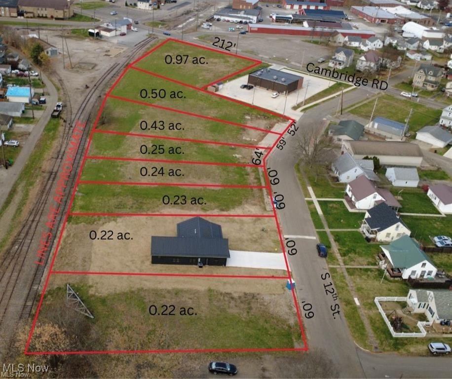 Cambridge Road Coshocton, OH 43812 - Photo 1 of 2 Aerial map of property and surrounding area with property parcel outlined