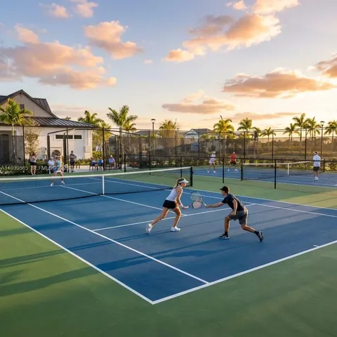 a view of a tennis court