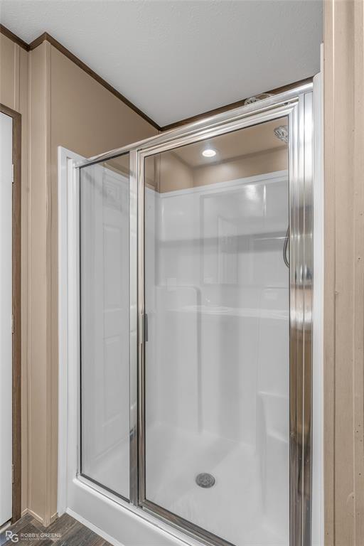 295 Cass Pvt Drive Gloster, LA 71030 - Photo 15 of 28 a bathroom with a glass shower door