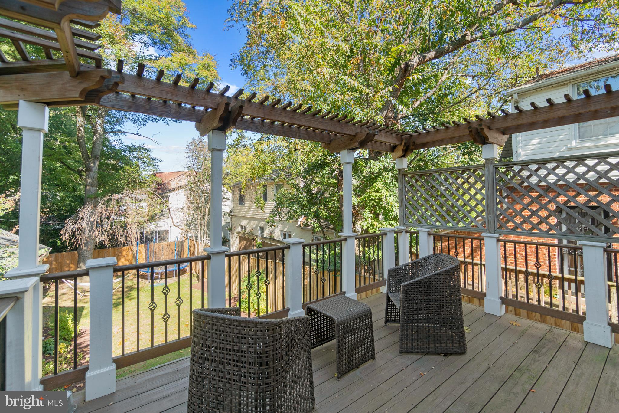 3205 Rittenhouse Street Northwest Washington, DC 20015 - Photo 8 of 40 Large Deck with view to the backyard