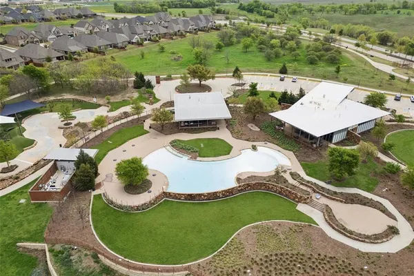 an aerial view of a house having outdoor space