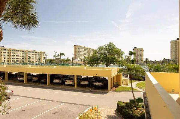 a view of building and lake