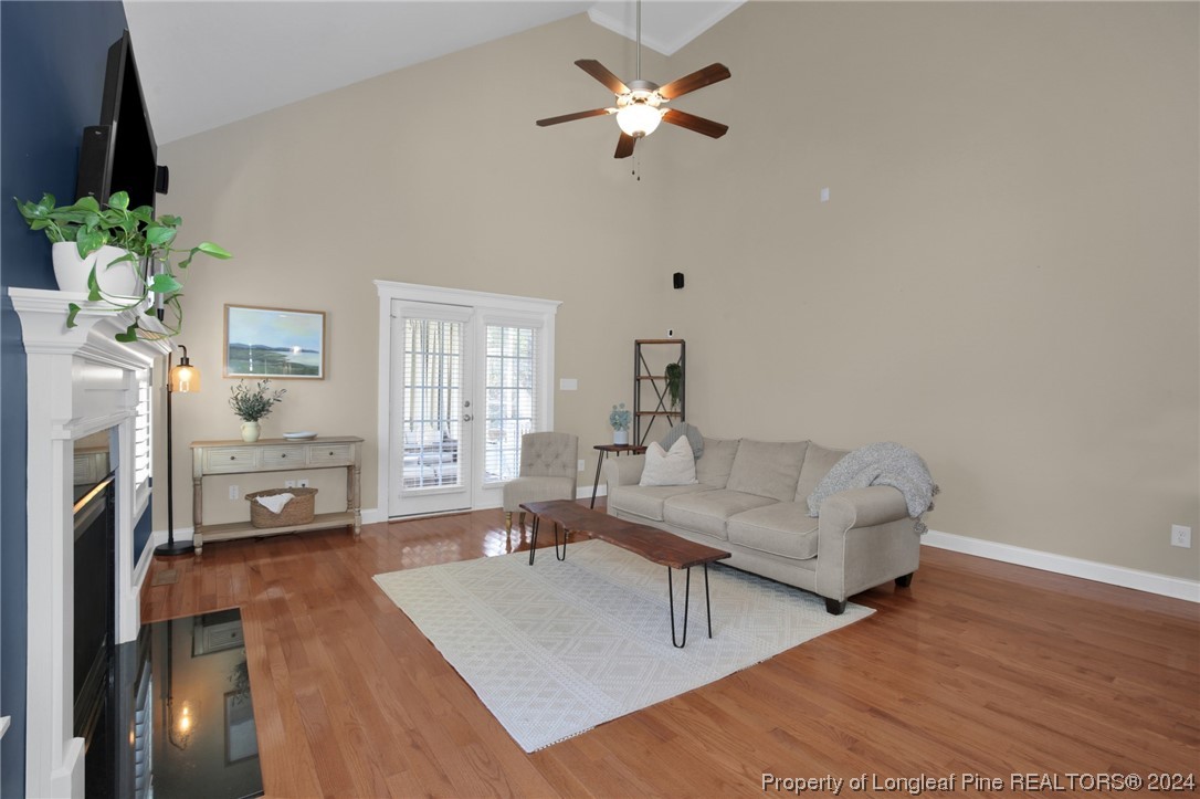 43 Shellnut Circle Spring Lake, NC 28390 - Photo 10 of 35 a living room with furniture and a fireplace