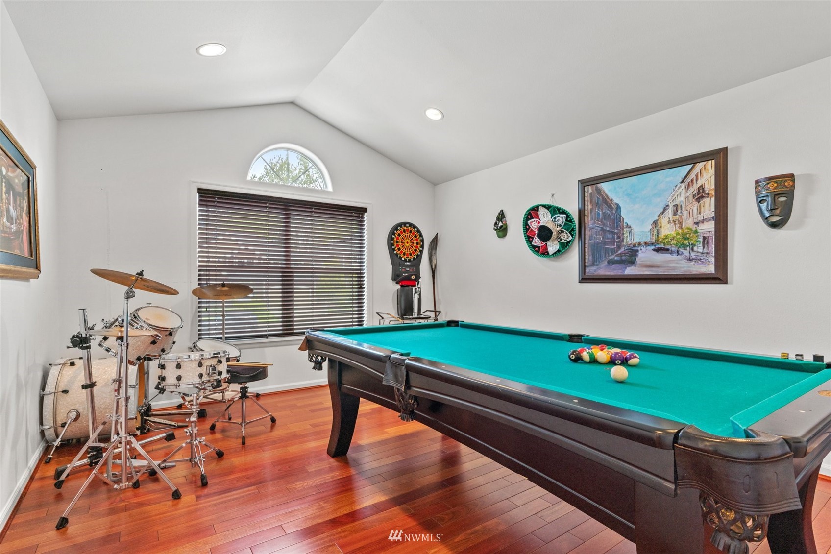 805 South 34th Place Renton, WA 98055 - Photo 26 of 36 a room with pool table and windows