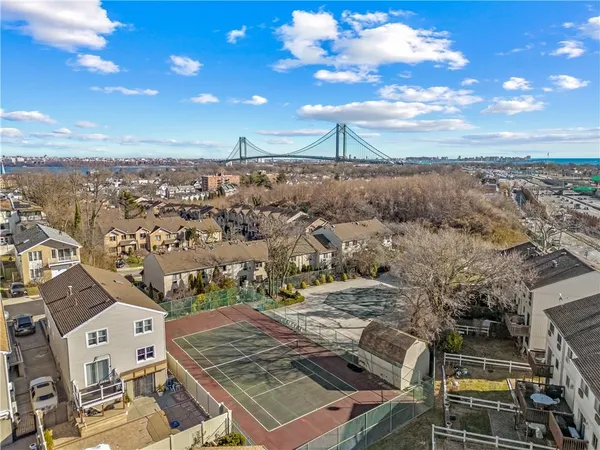 an aerial view of multiple house