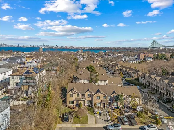 an aerial view of a city
