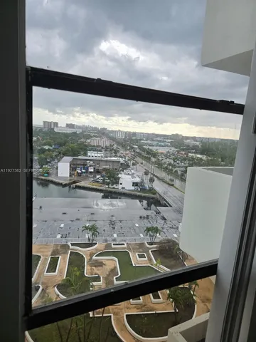 a view of a balcony with an outdoor space