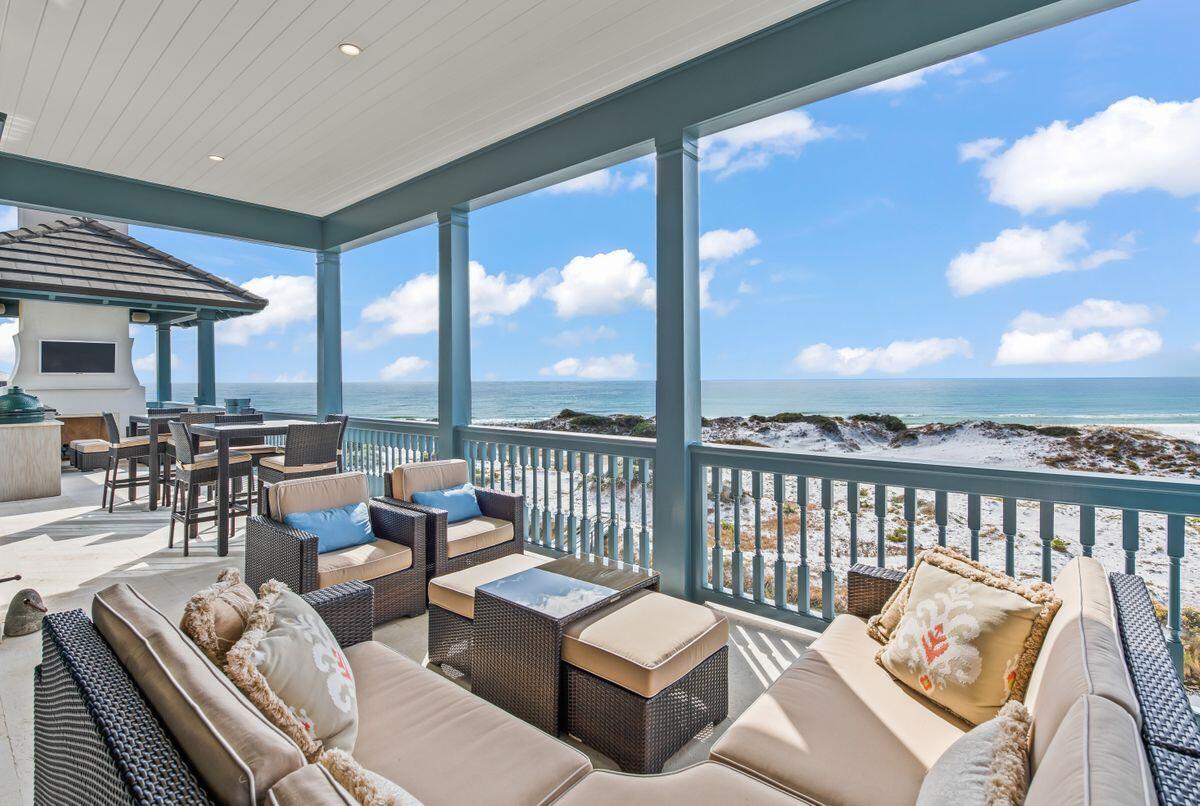 243 West Bermuda Drive Santa Rosa Beach, FL 32459 - Photo 32 of 37 a balcony with furniture and a view of balcony