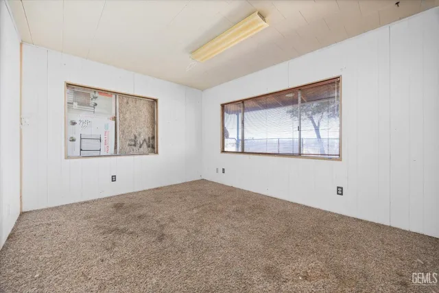 an empty room with a window