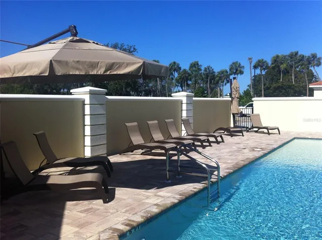 a view of a terrace with chair and table