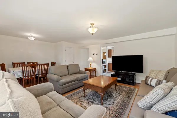 a view of a garden with lawn chairs