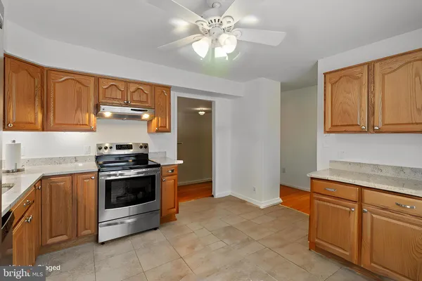 a view of a garden with a bench