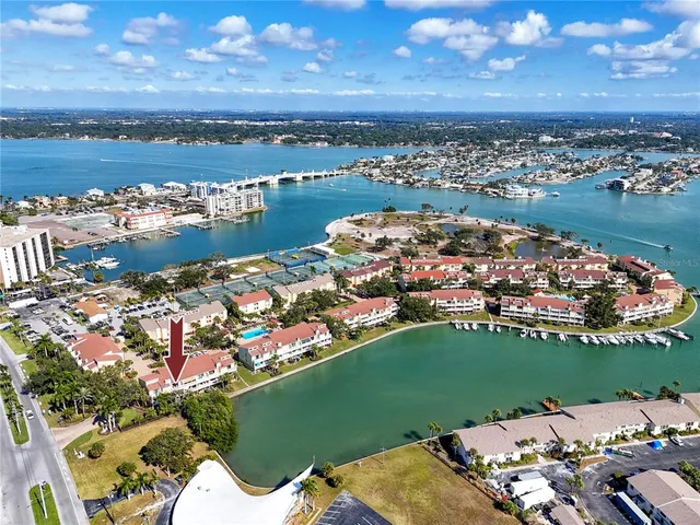 a view of a city and ocean view