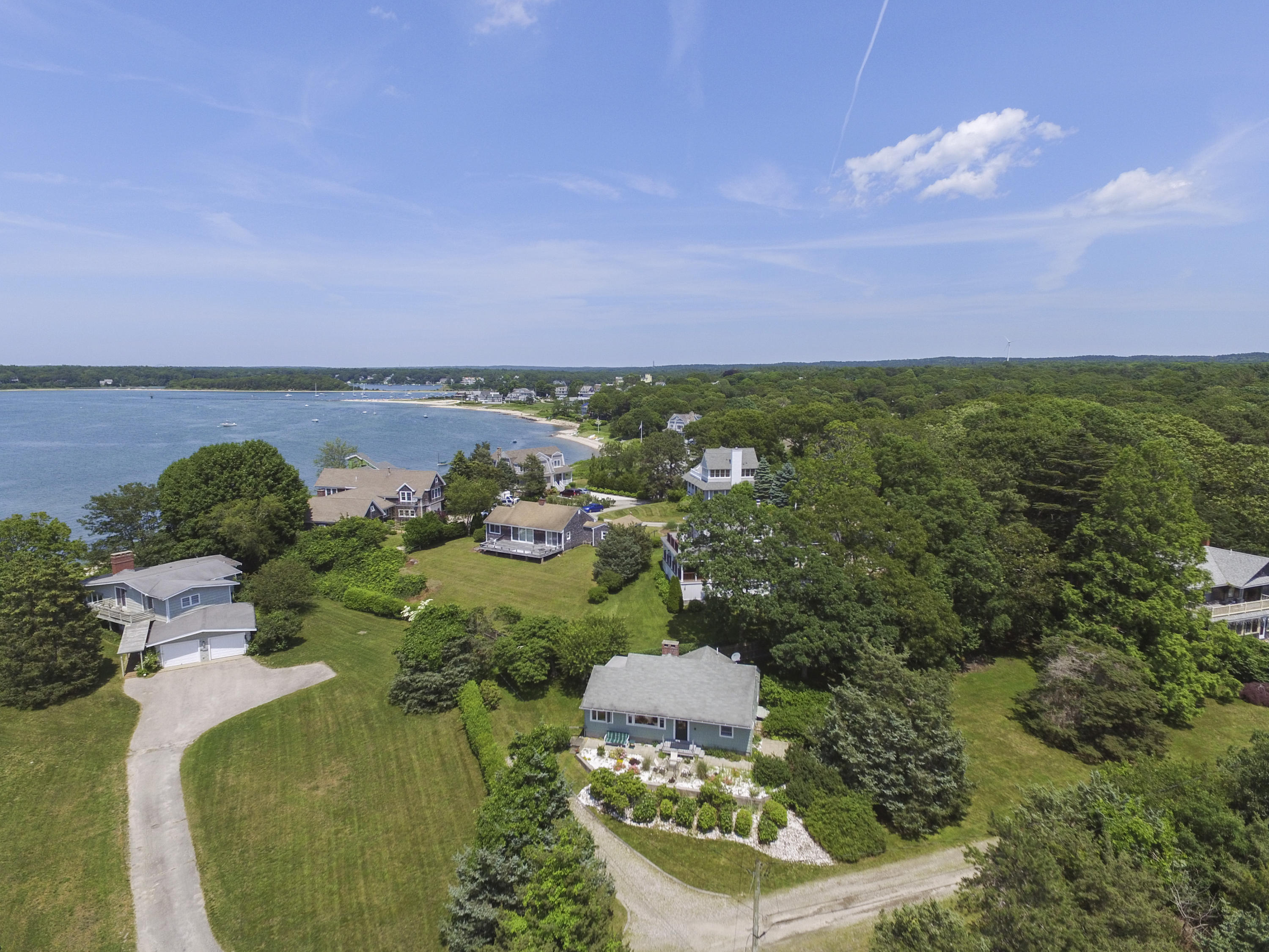 171 Bay Road North Falmouth, MA 02556 - Photo 4 of 24 an aerial view of a residential houses with outdoor space and trees