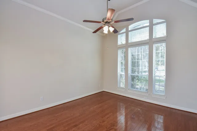 an empty room with a window