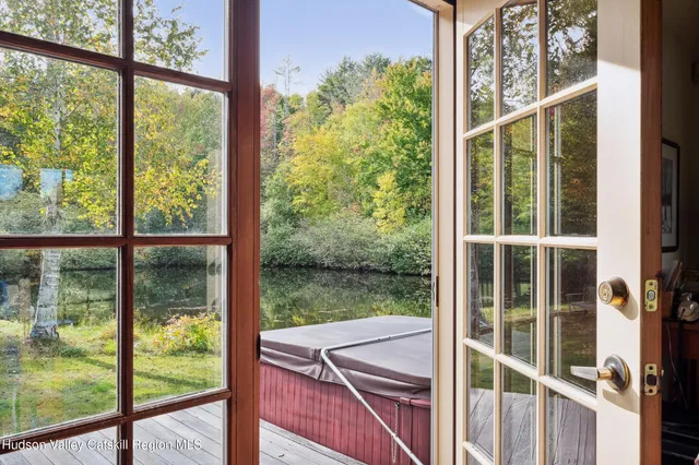 a view of a room from a window