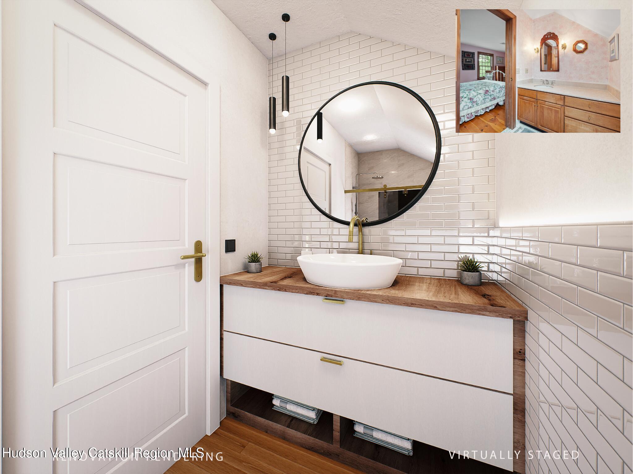 2205 County Rte 5 Canaan, NY 12029 - Photo 25 of 45 a bathroom with a sink and a mirror