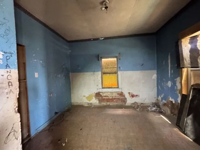 a view of a livingroom with a fireplace