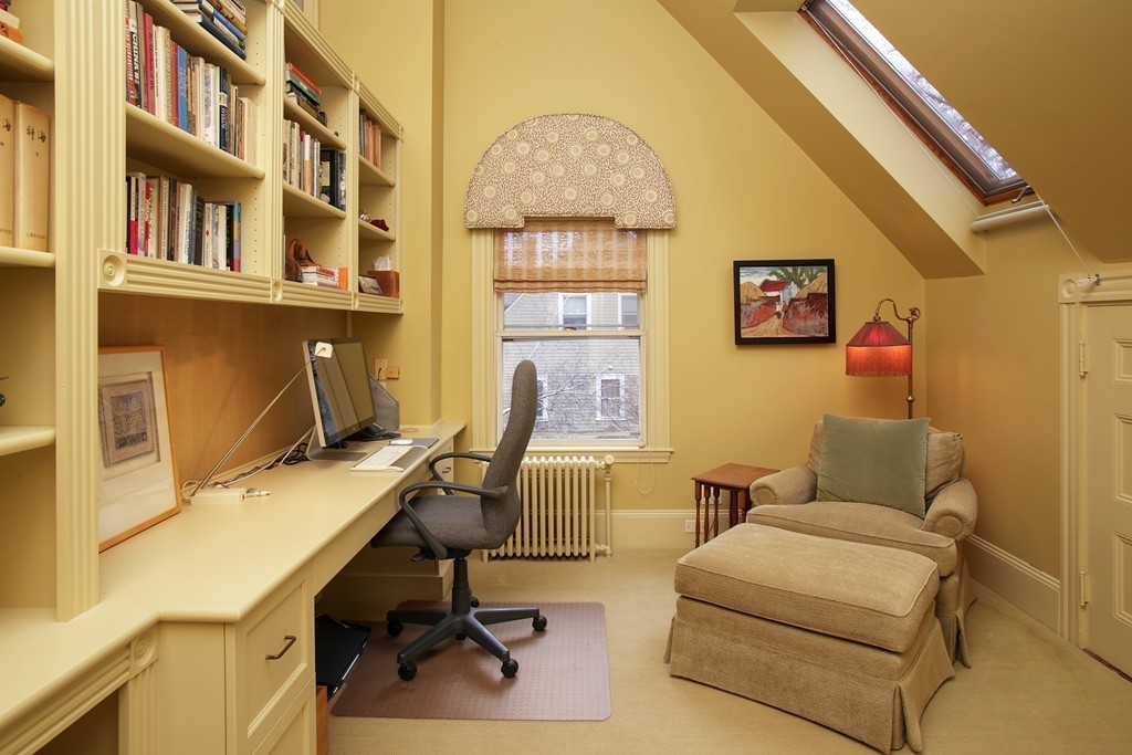 43 Abbottsford Road Brookline, MA 02446 - Photo 8 of 17 a work room with furniture and a bookshelf