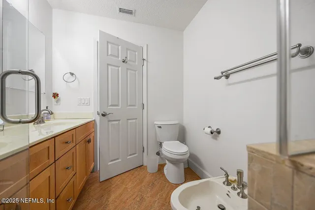 a view of backyard of house