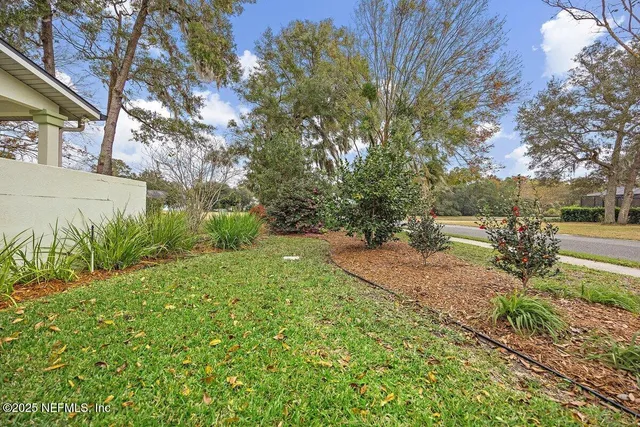 a balcony with chairs and with a potted plant