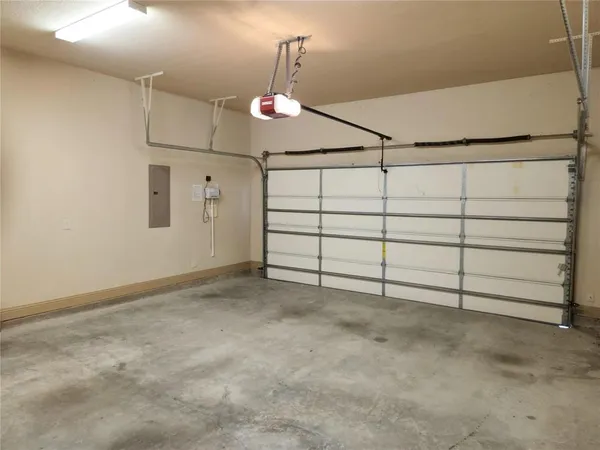 a view of a garage