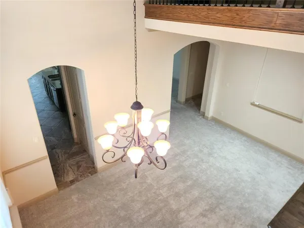 a view of dining room with wooden floor