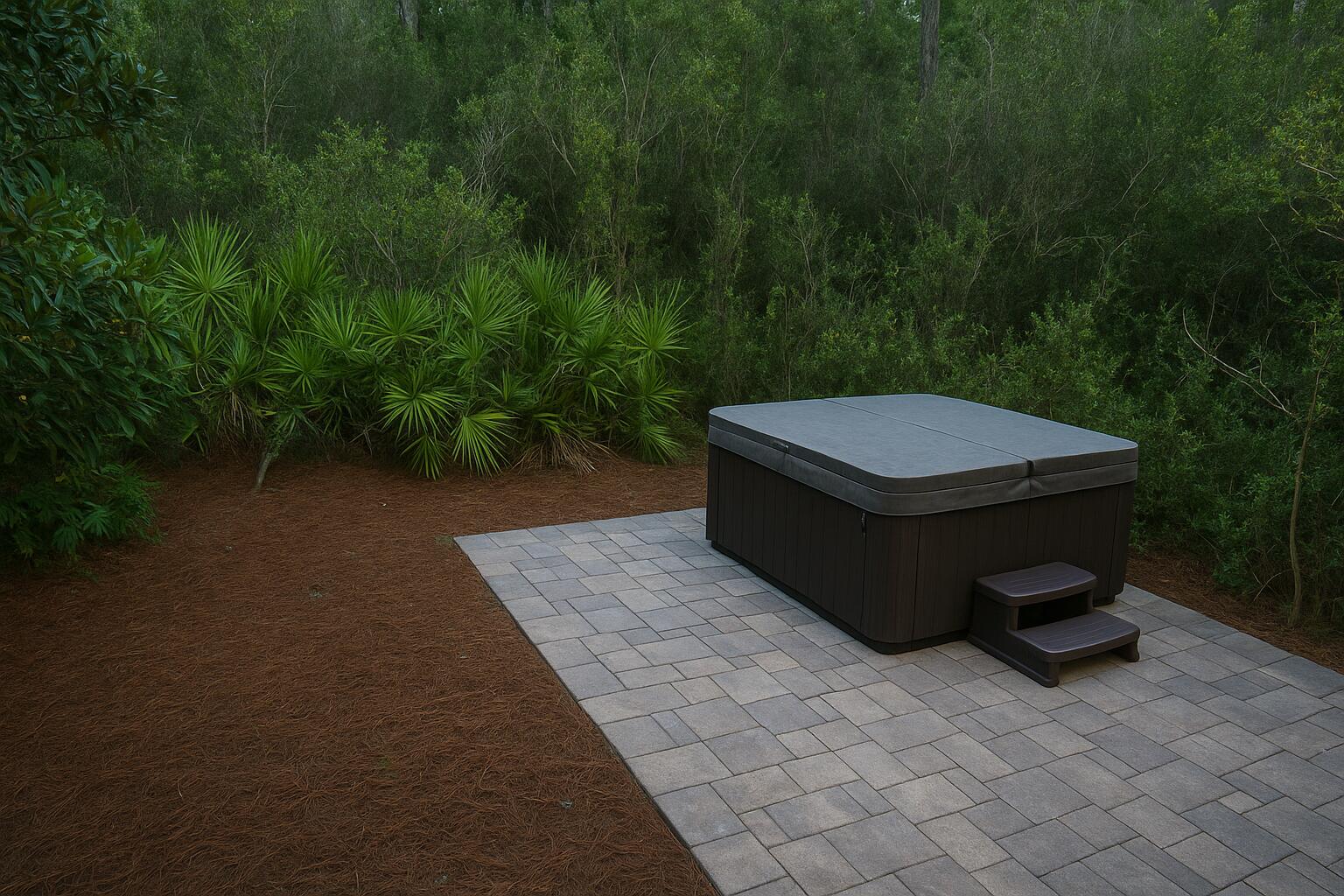 248 Euvino Way Santa Rosa Beach, FL 32459 - Photo 43 of 56 a wooden bench sitting in the middle of a backyard