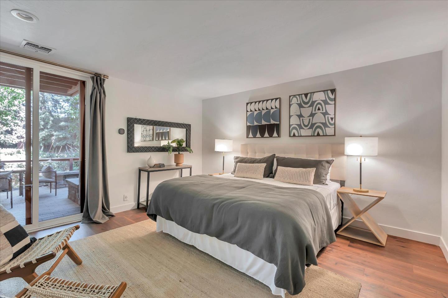 202 Central Avenue Mountain View, CA 94043 - Photo 16 of 39 a bedroom with a large bed and a tv