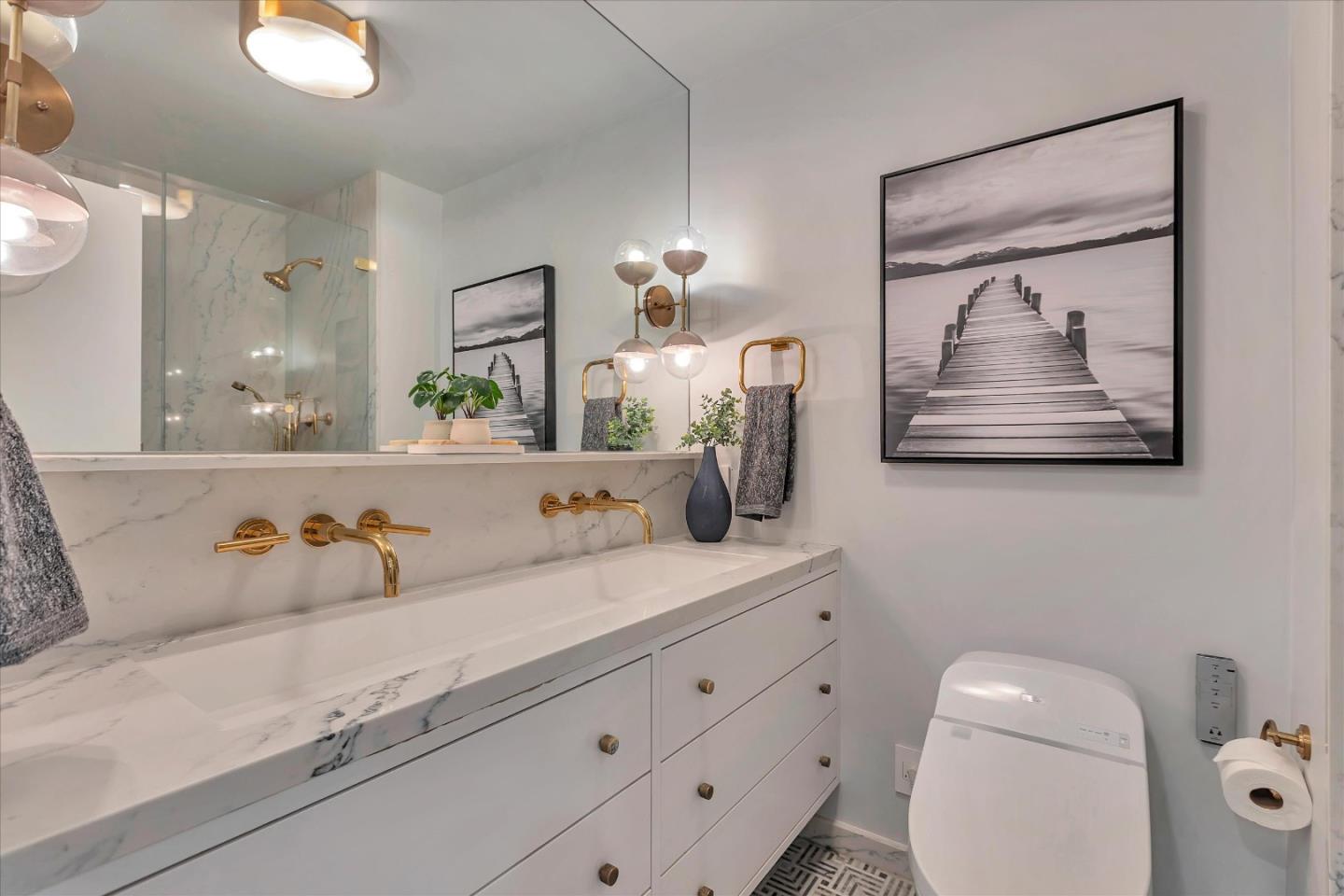 202 Central Avenue Mountain View, CA 94043 - Photo 21 of 39 a bathroom with a sink mirror and vanity