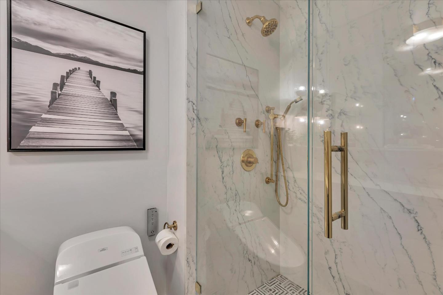 202 Central Avenue Mountain View, CA 94043 - Photo 22 of 39 a bathroom with a shower a toilet and a sink