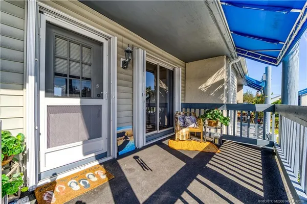 a view of an outdoor space with a balcony